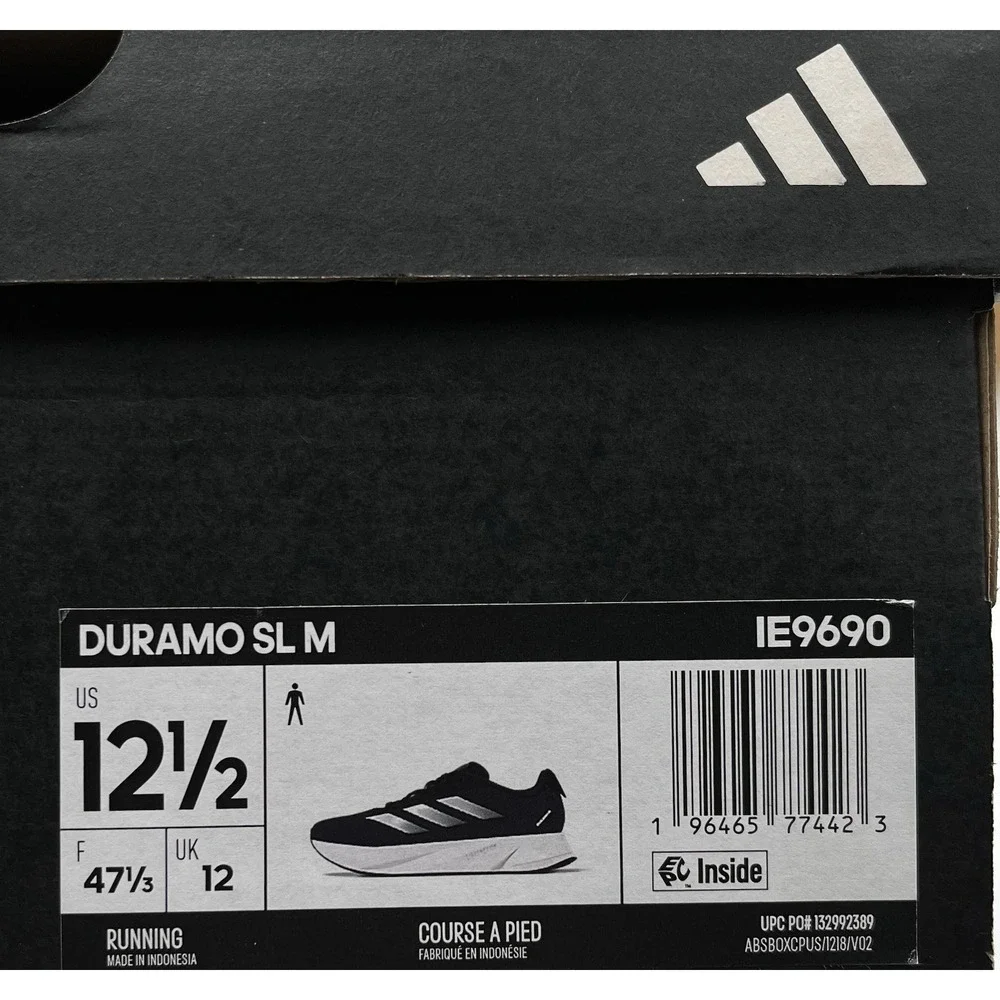 Adidas Duramo SL Mens Running Shoes Size 12.5 Navy Blue White Athletic Comfort‎